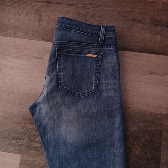 Michael Kors Dillon Relaxed, Women's Size 2 Distressed Blue Jeans - Picture 9 of 12